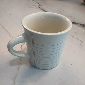 Fishs Eddy mug notebook memo paper 12 oz cream